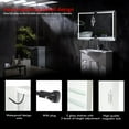 thumbnail image 5 of Lighted Medicine Cabinet with Mirror & LED Light for Bathroom, Wall Mounted Aluminum Mirror Cabinet with Storage and Power Strip for Home,White, 31.5'' x 23.6'', 5 of 9