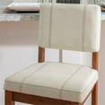 thumbnail image 6 of Riverbay Furniture 30.5" Faux Leather & Wood Bar Stool in Cream/Walnut, 6 of 14