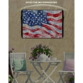 thumbnail image 3 of American Flag Outdoor TV Cover 40 to 43 Inch Weatherproof, Watercolor Farmhouse USA Flag 600D Oxford TV Covers with Waterproof Zipper, Outside Flat TV Screen Protector Size 40"W x 25"H x 4.5"D, 3 of 7