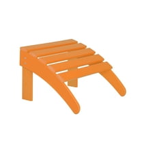 Garden Plastic Outdoor Adirondack Footrest Ottoman, Orange