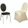 Efavormart 50pcs Champagne Stretchy Spandex Fitted Banquet Chair Cover ...