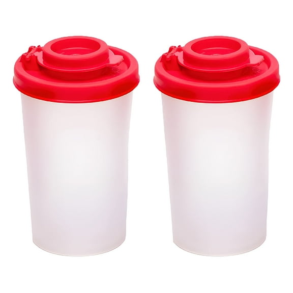 LAMIRO Salt and Pepper Shakers Moisture Proof Plastic Salt Shaker With Lid for Camping Picnic Outdoors Kitchen Clear Airtight Spice
