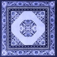 thumbnail image 1 of Ahgly Company Machine Washable Indoor Square Oriental Blue Asian Inspired Area Rugs, 7' Square, 1 of 4