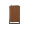 thumbnail image 5 of Milan Runa Walnut Brown Modern 2-Door Wood Buffet with Ceramic Top & Steel Legs, 5 of 8