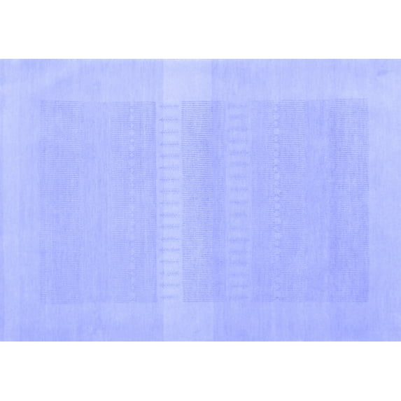 Ahgly Company Indoor Rectangle Abstract Blue Contemporary Area Rugs, 6' x 9'