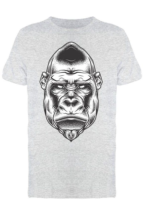 Graphic Gorilla Head Art Tee Men's -Image by Shutterstock