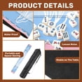 thumbnail image 6 of Travel Mahjong Mat 21" x 21" Seashell Line Art Scalloped Border Pastel Blue Pink Non-Slip Noise Reduction Mini Mahjong Tiles for Dominoes Poker Card, 6 of 6