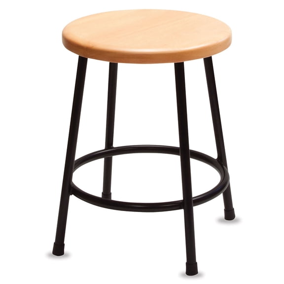 Richeson Lyptus and Steel Stool - 18"H, Round