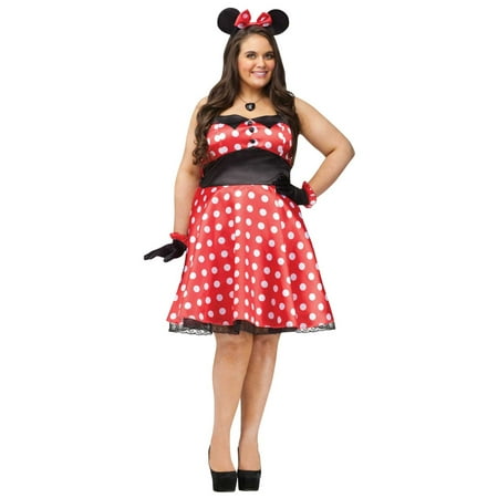 Plus Size Retro Miss Mouse Costume