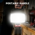 thumbnail image 4 of Portable LED Work Light for Milwaukee M18 18v Battery,Ecarke LED Flood Light 72W 6800 Lumens of Brightness with USB&Type C Charging Port & Low Voltage Protection,Cordless Work Light (Bare Tool Only), 4 of 7