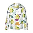 thumbnail image 2 of Goofa Orange Green Avocado Printed Women's UPF 50+ Sun Protection Hoodie Jacket Lightweight Long Sleeve Sun Shirt for Women with Pocket Hiking Outdoor-Medium, 2 of 9