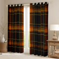 thumbnail image 2 of Castle Fairy Grid Curtains Pack of 2 (42x84 Each),Stripes Plaid Curtains Blackout, 2 of 6