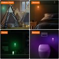 thumbnail image 4 of Lámpara de Ambiente de mesita de noche RGB luz nocturna de Wdftyju arco iris luces de protección ocular inalámbricas Control remoto 16 colores para sótano de ático 1, 4 of 7