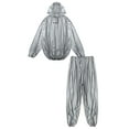 thumbnail image 6 of Zaldita Men's Anti-Rip Sauna Suit Weight Loss Sweat Suit Training Gym Workout with Jacket Hood Type B Silver M, 6 of 7