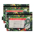 thumbnail image 2 of Parrot Birds in Jungle 2 Pack Pencil Pouch for 3 Ring Binder Smooth Zipper Folders with Pockets Clear Window Pencil Case, 2 of 6