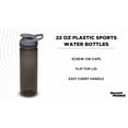 thumbnail image 3 of Sports Water Bottles 22 oz. Set of 10, Bulk Pack - Reusable, Leak proof, With lids - Charcoal, 3 of 5