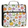 thumbnail image 5 of FORMRS Zipper Binder with Shoulder Strap 2-inch Ring 500 Sheet Capacity File Bag, Cute Vegetables, 5 of 5