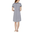 thumbnail image 5 of Jane And Bleecker Women's 2 Pack Short Sleeve Sleepshirt  Pajama Dresses M/Stripe/Navy, 5 of 5
