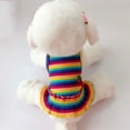 thumbnail image 4 of Vestido de rayas arcoíris para perros, vestido de verano para perros, vestidos para gatos, trajes de algodón suaves y transpirables para perros y ropa para perros, vestidos ligeros para, 4 of 6