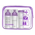 thumbnail image 4 of Neceser transparente Lermende aprobado por la TSA, morado, 3 unidades, 4 of 6