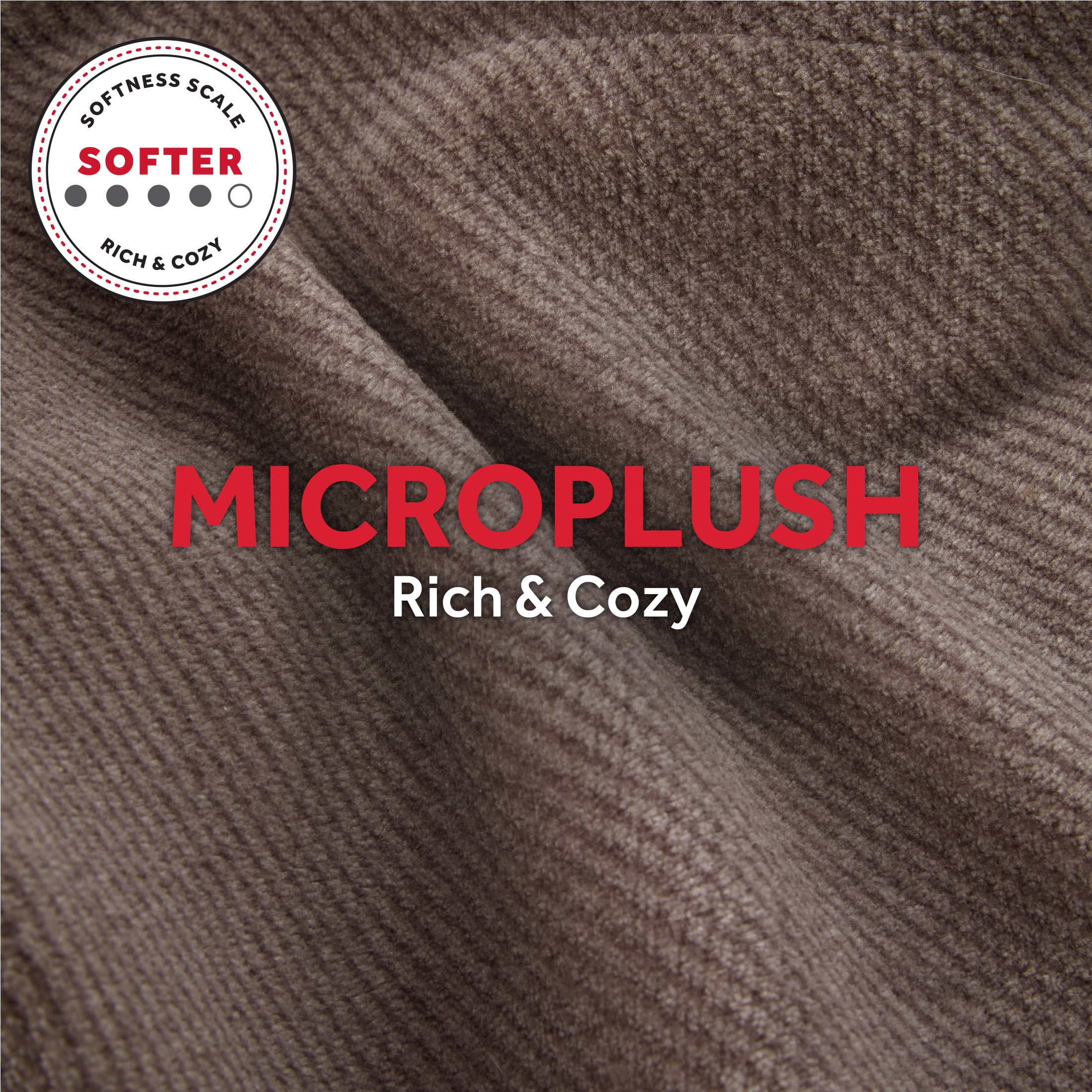 Sunbeam Oversized Throw Neutral Plaid Microplush, 4 Heat Settings, 4-Hour Auto Shut-Off, Electric Heated Blanket, 60" x 80"