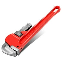 Pipe Wrench - 1-3/4 in. Jaw Opening Steel Wrench w/ Non-Slip Handle, Durable Enamel Finish