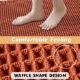thumbnail image 5 of BGC Fall Orange Set of 2 Waffle Bathroom Rugs, Boho Bath Rugs Non Slip Washable, Super Absorbent Bath Mats, Ultra Soft Rubber Backed Shower Mats for Bathroom Floor, Tub, 17"x24"+20"x32", 5 of 6