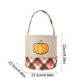 thumbnail image 3 of Vrorvz Halloween Embroidered Pumpkin Ghost Storage Basket Portable with Halloween Theme Suit for Decoration and Festive Candy Toy Storage 9.1x8.9x8.9in Orange, 3 of 6