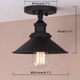 thumbnail image 5 of Pathson Vintage 1-Light Metal Flush Mounted Ceiling Light, Cone Shape Lamp for Kitchen Hallway, 5 of 5