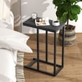 thumbnail image 3 of Patiojoy C-shaped End Table Modern Sofa Side Table with Adjustable Foot Pads, 3 of 9