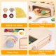 thumbnail image 4 of Set de juego de pizza de madera Gserin de 50 piezas con accesorios para horno, 4 of 7