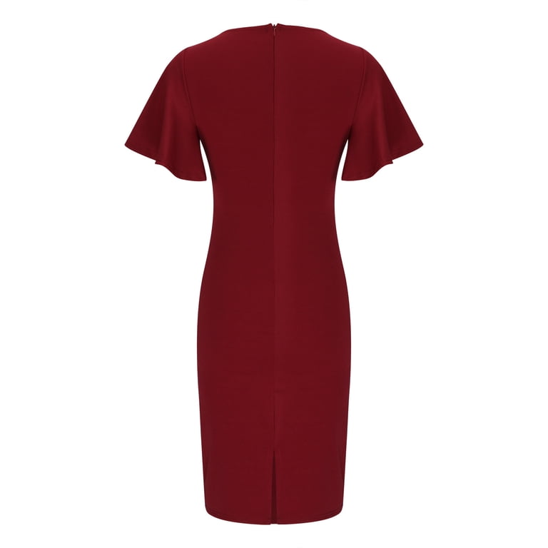 short sleeve midi bodycon dress Cotton Short Sleeve Bodycon Fitted Knee Length Midi Dress – Niobe Clothing