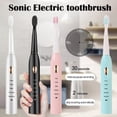 thumbnail image 2 of Cepillo de dientes eléctrico sónico de pelo suave, resistente al agua IPX7, modo de 5 velocidades, temporizador de blanqueamiento, carga USB, para adultos, cepillo de dientes de 4 colores, 2 of 5