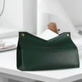 thumbnail image 2 of Modern Tissue Box Holder PU Tissue Box Cover Large Triangle Tissue Leather Triangle for Dresser Bathroom Decoration Green, 2 of 8