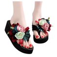 thumbnail image 3 of VerPetridure Slippers for Women Slippers Women Flowers Beach Breathable Sandals Home Slipper Flip-Flops Wedges Shoes, 3 of 7