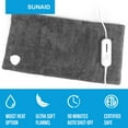 thumbnail image 3 of Electric Heating Pad 12"x24" for Back Pain Relief, Fast Heating Shoulder Wrap with 3 Heat Settings, 9' Cord, Moist Heating Option (Gray) - Dr Relief / SUNAID, 3 of 10