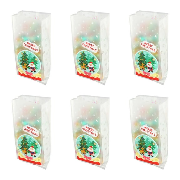 LOLIPPYY 50PCS Biscuit Bags Plastic Multi Color for Treats Holiday Season