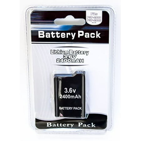 EXTENDED 3.6V 2400mAh Li-ion Slim Rechargeable BATTERY PACK For SONY PSP Slim (Best Slim Battery Pack)