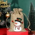 thumbnail image 2 of Christmas Burlap Bag Set Drawstring Advent Calendar Small Cloth Bag Christmas Decoration Gift Bag Candy Bag, 2 of 7