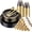 Black and Gold, variant on 175pcs Clear Gold Plastic Plates - Clear Plastic Dinnerware Set Includes 25 Dinner Plate, 25 Dessert Plate, 25 Cups, 25 Napkins Perfect for Wedding & Party & Wedding