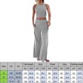 thumbnail image 2 of Chaleco Conjunto de pantalones de 2 piezas para mujer Conjunto informal de vacaciones con bolsillos y cuello redondo (Gris L) Cgtredaw Gris T L para Mujer, 2 of 8