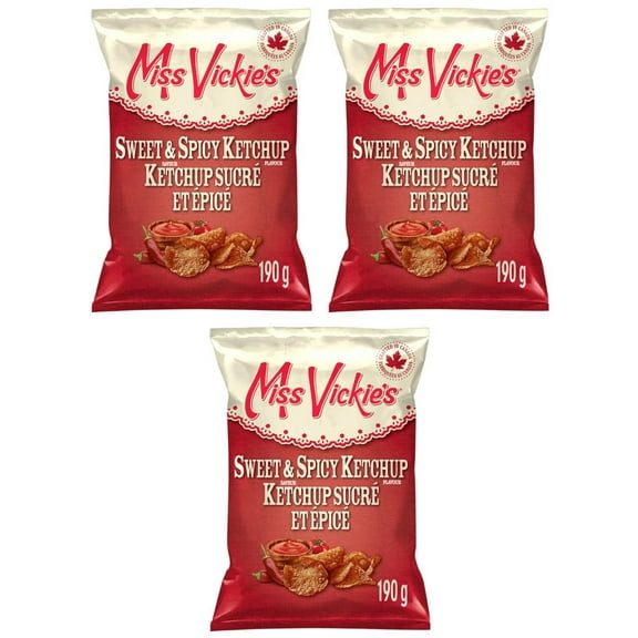 Miss Vickie's Potato Chips Sweet & Spicy Ketchup, 190g (3 Pack)