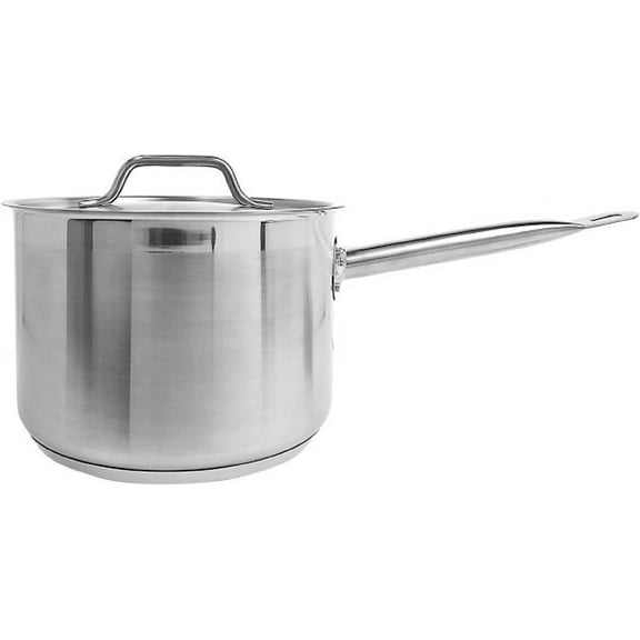 Truecraftware – 4-1/2 qt. Stainless Steel Saucepan with Lid - Multipurpose Sauce Pan Set Use for Home Kitchen or Restaurant Oven Safe Induction Ready & NSF Certified