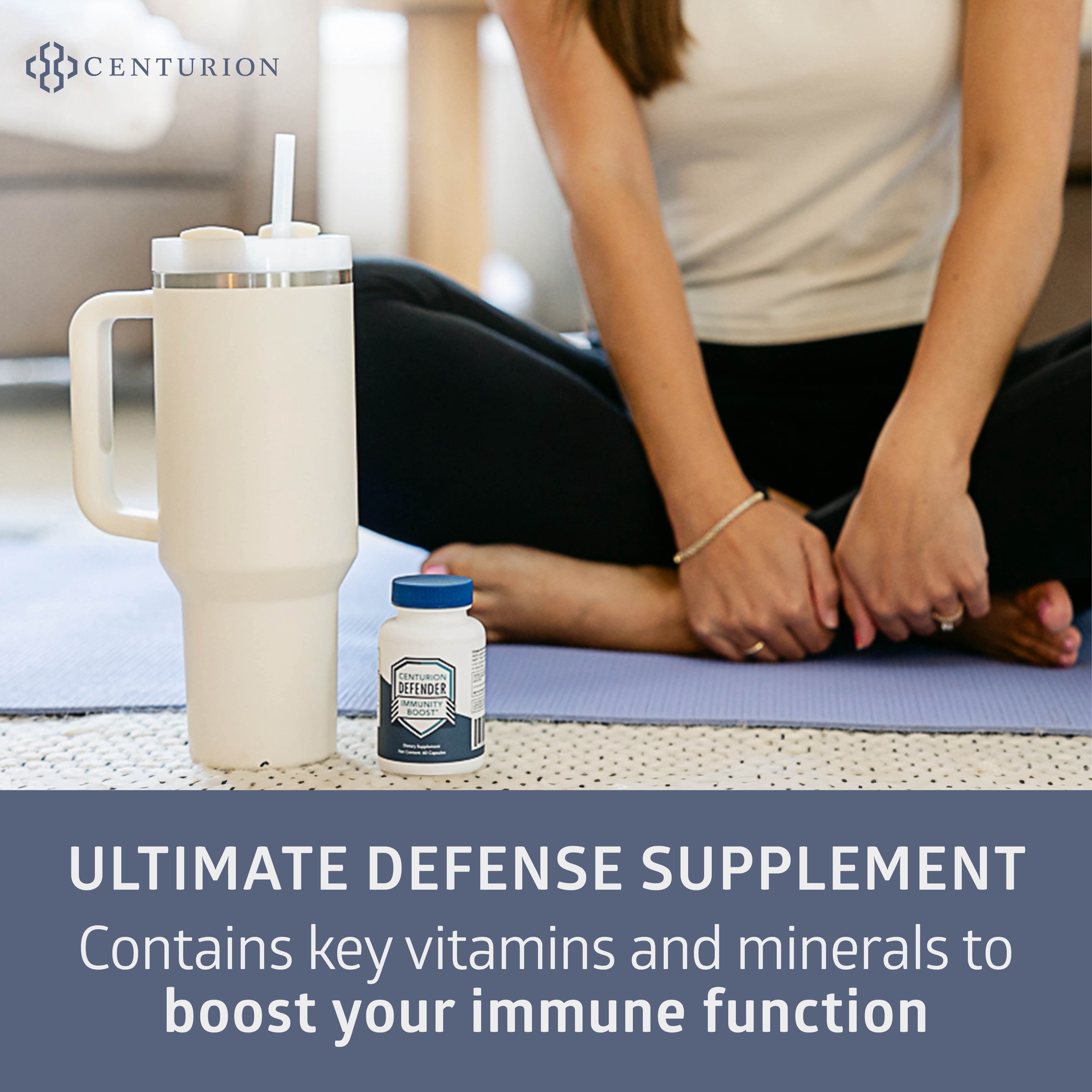 Centurion Labs Defender Immunity Boost with Quercetin, Zinc, Vitamin D, Vitamin C and Copper, 60 Caps