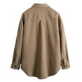 thumbnail image 6 of SSLR Womens Corduroy Shacket Jacket Shirt Oversized Button Down Shirts Long Sleeve Casual Tops, 6 of 8