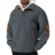 thumbnail image 1 of Sudadera sin capucha para hombre, de invierno, con cuello alto, botones, estilo "Return to the Ancients", tapeta frontal con empalme, sudadera pequeña con capucha, blusa de poliéster para hombre., 1 of 4