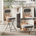 thumbnail image 5 of Homy Casa Set of 4 Folding Chairs with Backrest, Plush Padded Seat, Portable Metal Frame, 5 of 6