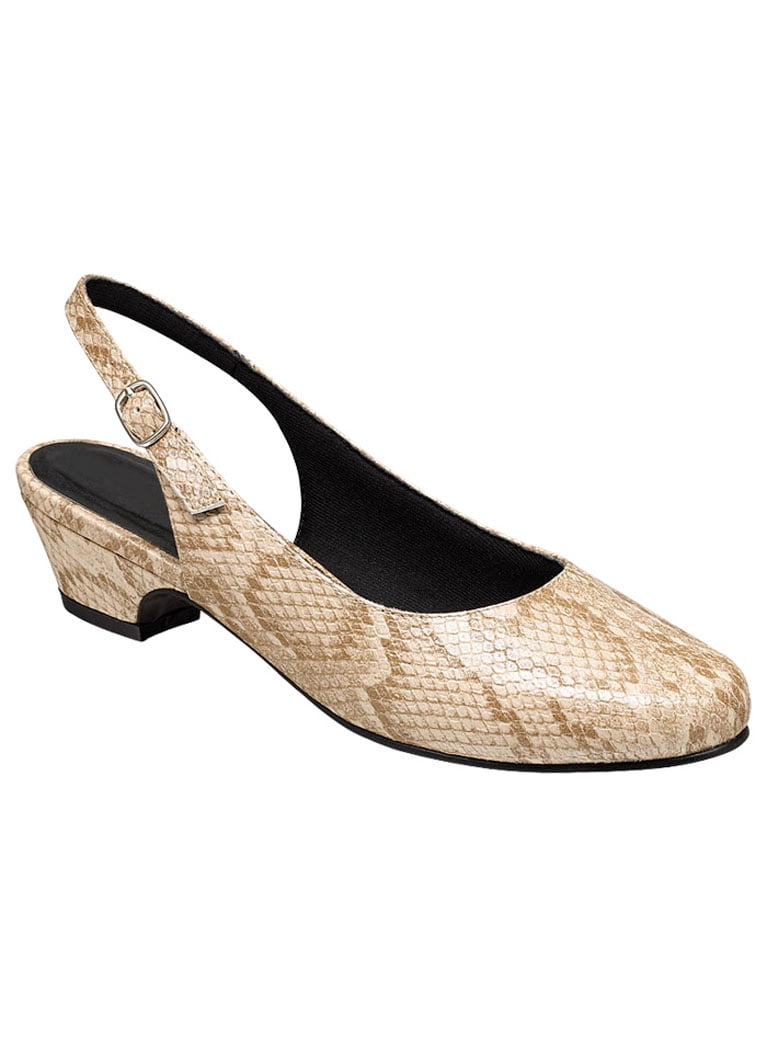 low slingback pumps