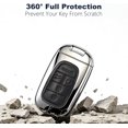 thumbnail image 5 of Key Fob Cover Compatible with Honda Accord Civic CR-V HR-V Pilot Ridgeline 2022-2026 5 Button Metal Keychain Case Holder Protector,black, 5 of 6