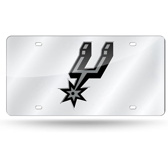 San Antonio Basketball Spurs Acrylic License Plate Laser Tag